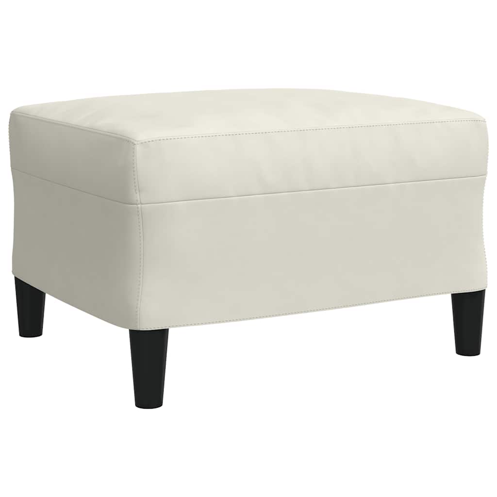 sofasæt 3 dele med hynder velour cremefarvet