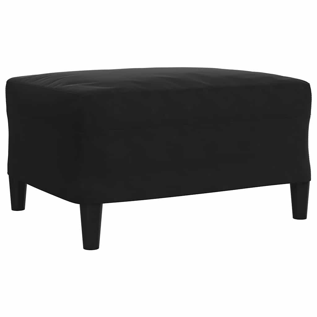 sofasæt 4 dele med hynder velour sort