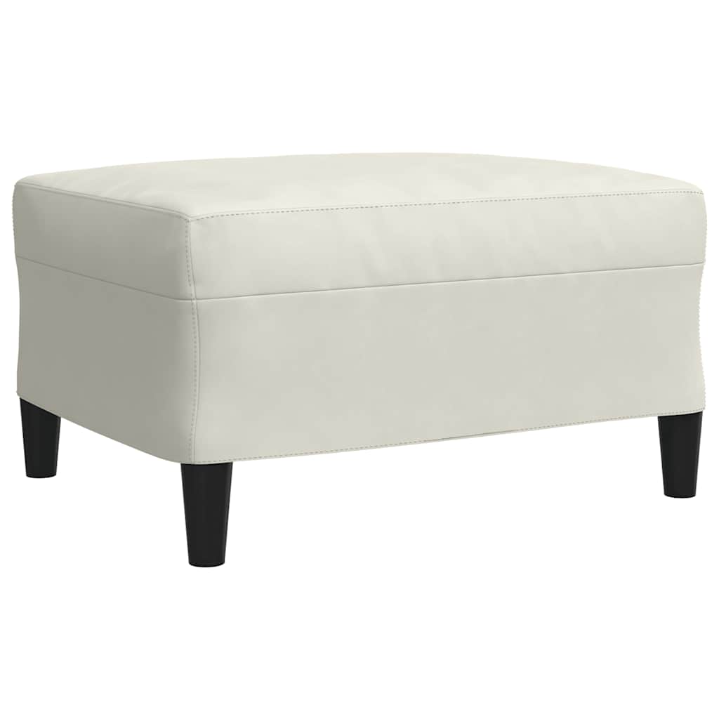 sofasæt 4 dele med hynder velour cremefarvet