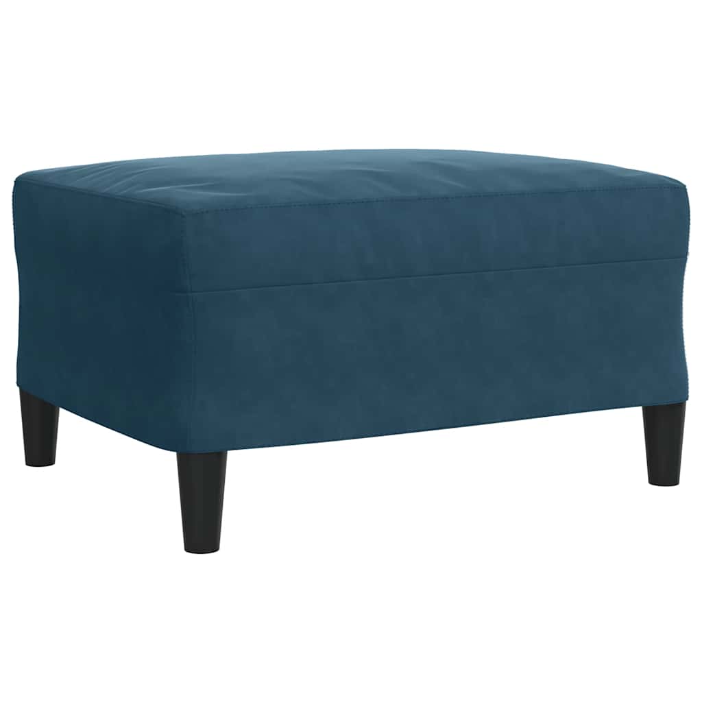 sofasæt 4 dele med hynder og bolsterpuder velour blå