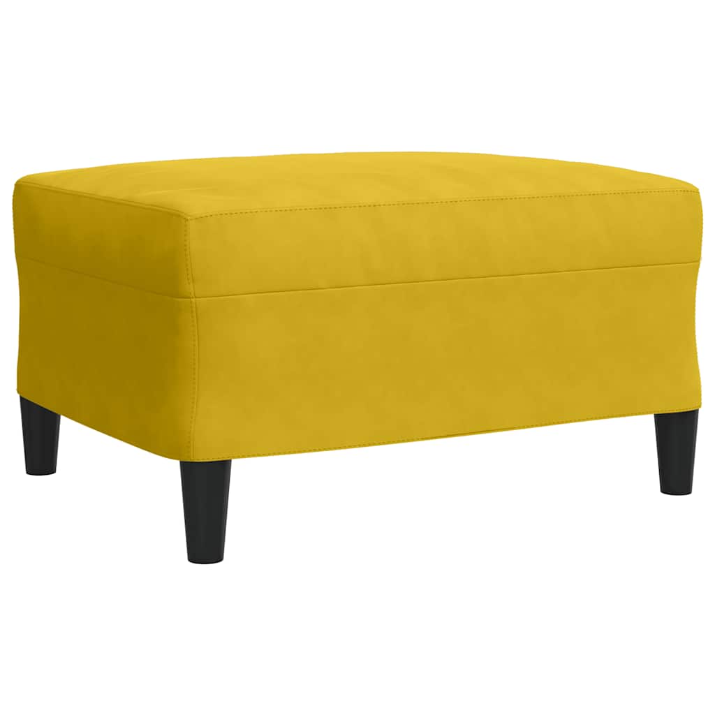 sofasæt 3 dele med hynder velour gul