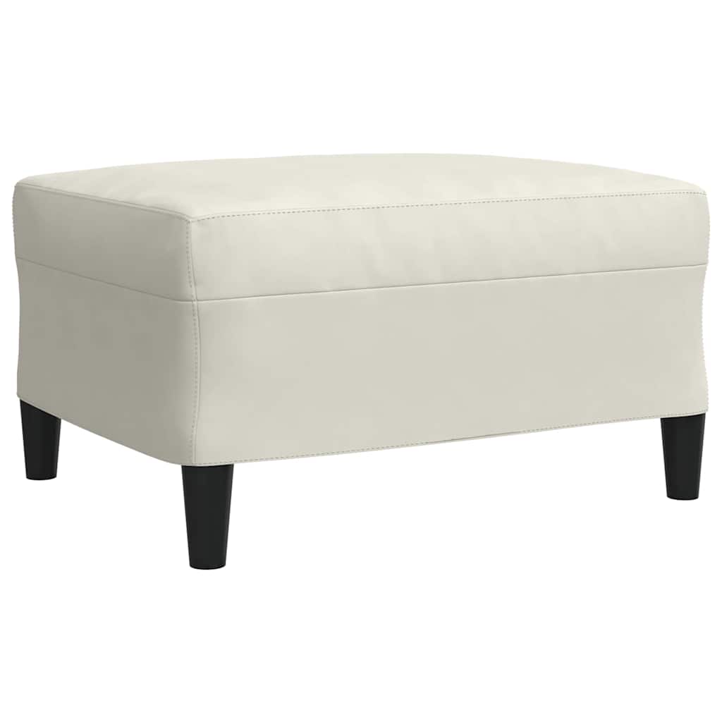 sofasæt 3 dele med hynder velour cremefarvet