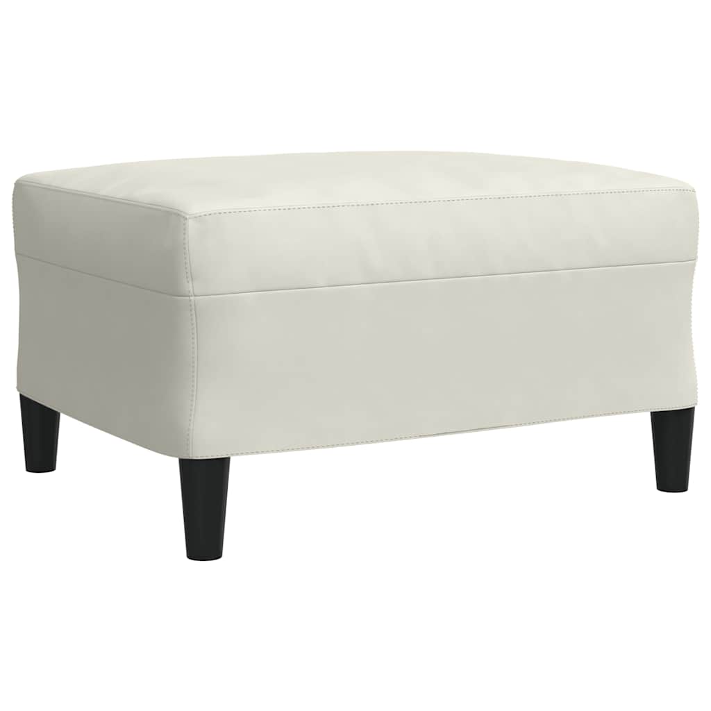 sofasæt 3 dele med hynder og bolsterpuder velour cremefarvet