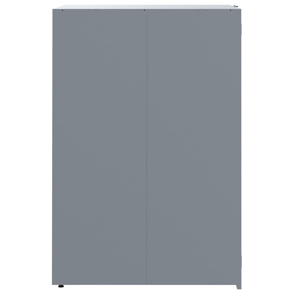 skraldespandsskjuler 345x79x117 cm 5 rum stål grå