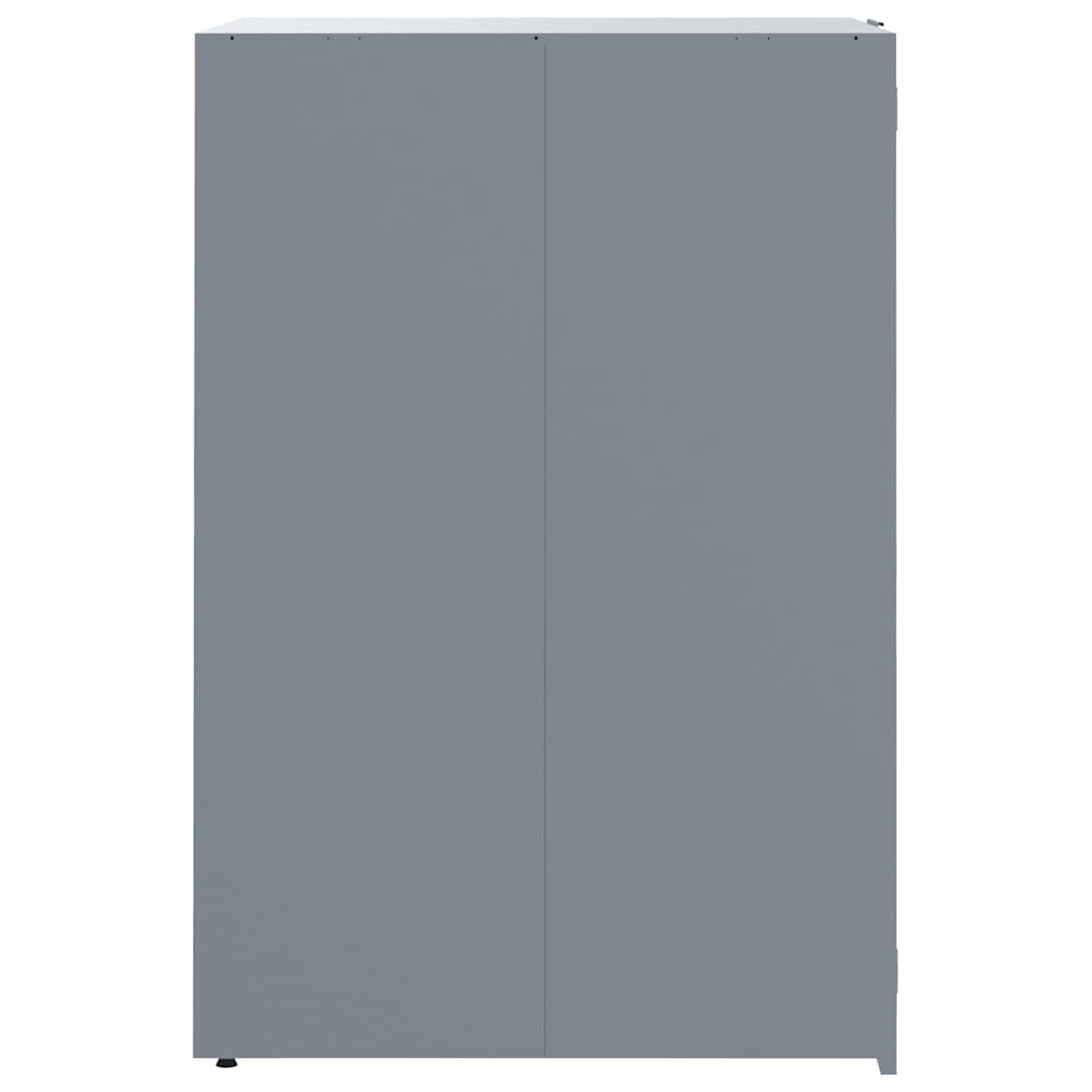 skraldespandsskjuler 414x79x117 cm 6 rum stål grå