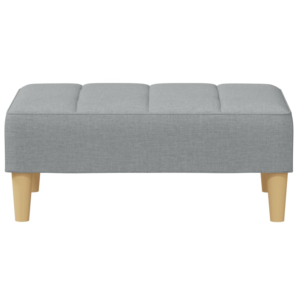 fodskammel 77x55x31 cm stof lysegrå