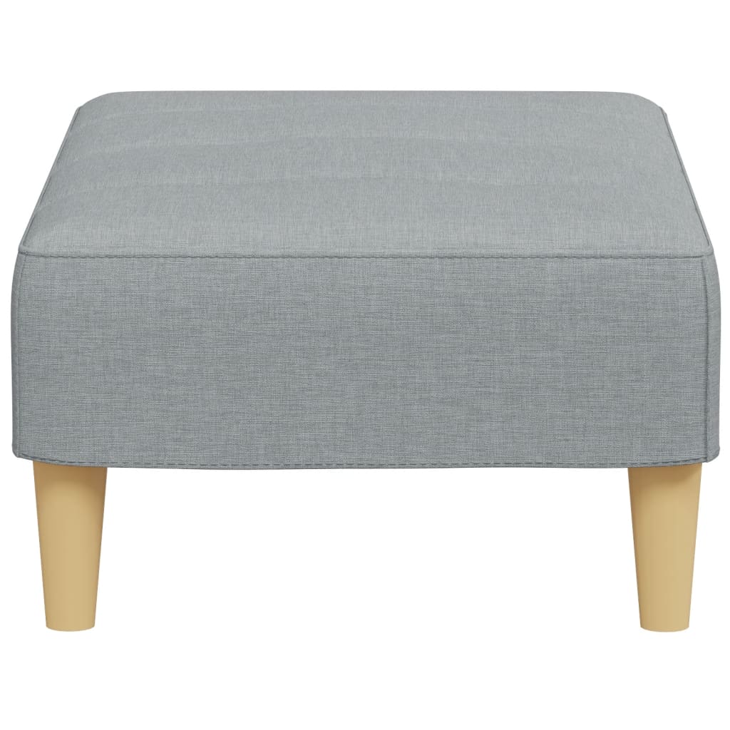 fodskammel 77x55x31 cm stof lysegrå