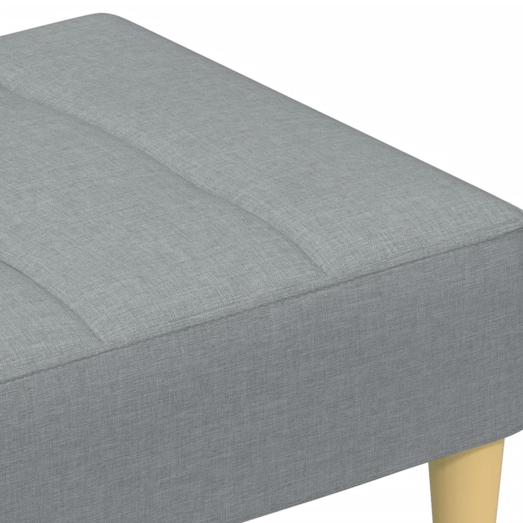 fodskammel 77x55x31 cm stof lysegrå