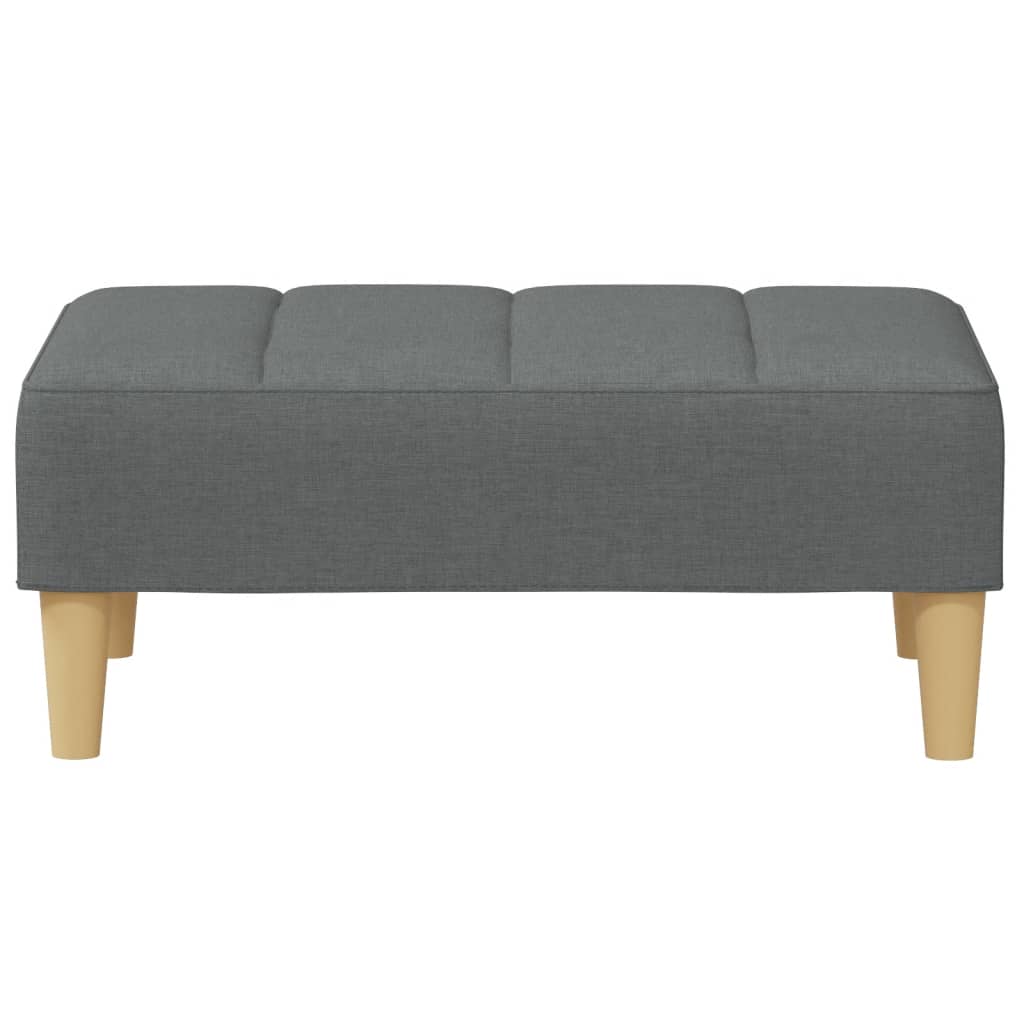 fodskammel 77x55x31 cm stof mørkegrå