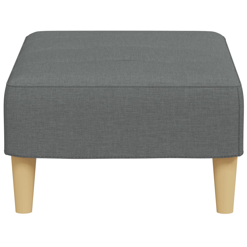 fodskammel 77x55x31 cm stof mørkegrå