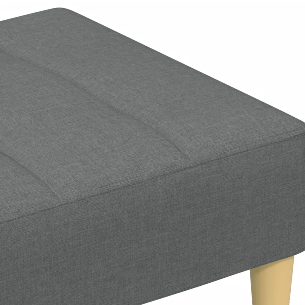 fodskammel 77x55x31 cm stof mørkegrå
