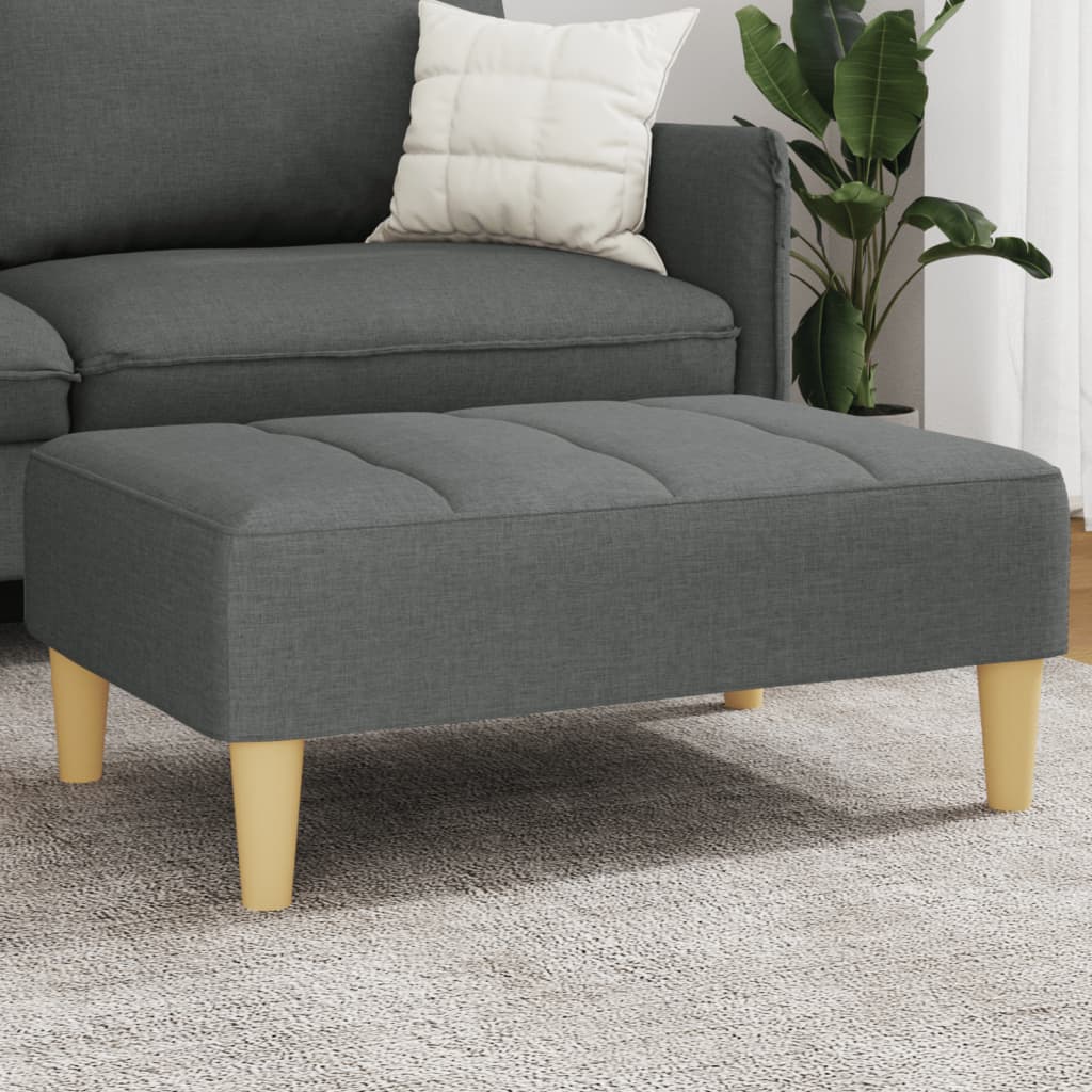fodskammel 77x55x31 cm stof mørkegrå