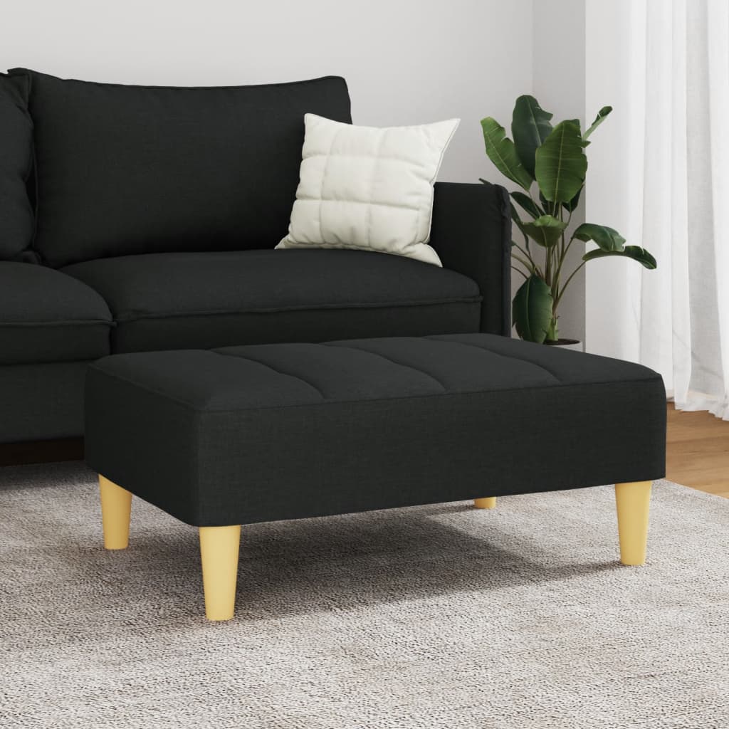 fodskammel 77x55x31 cm stof sort