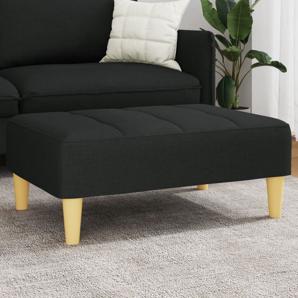 fodskammel 77x55x31 cm stof sort