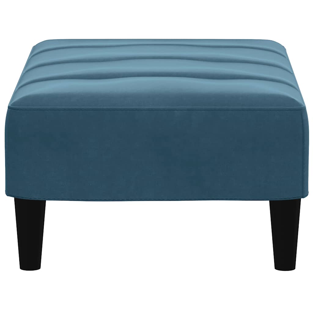 fodskammel 77x55x31 cm velour blå