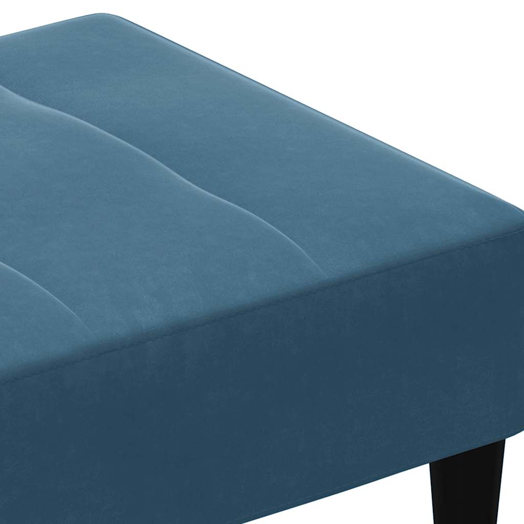 fodskammel 77x55x31 cm velour blå