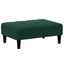 fodskammel 77x55x31 cm velour mørkegrøn