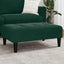 fodskammel 77x55x31 cm velour mørkegrøn