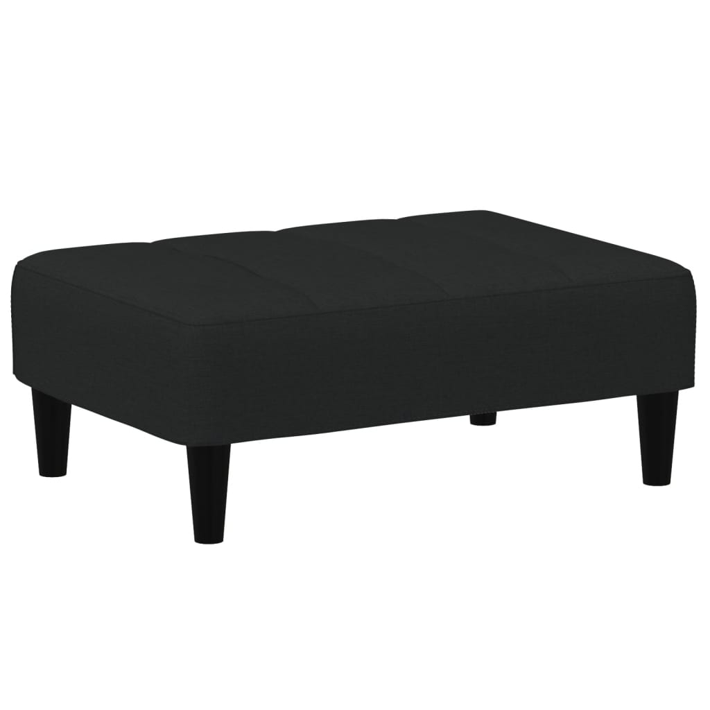 fodskammel 77x55x31 cm velour sort