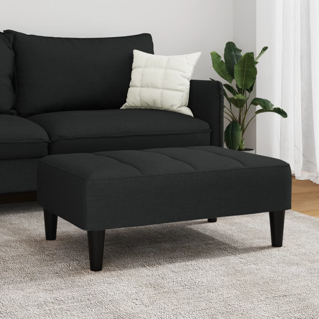 fodskammel 77x55x31 cm velour sort