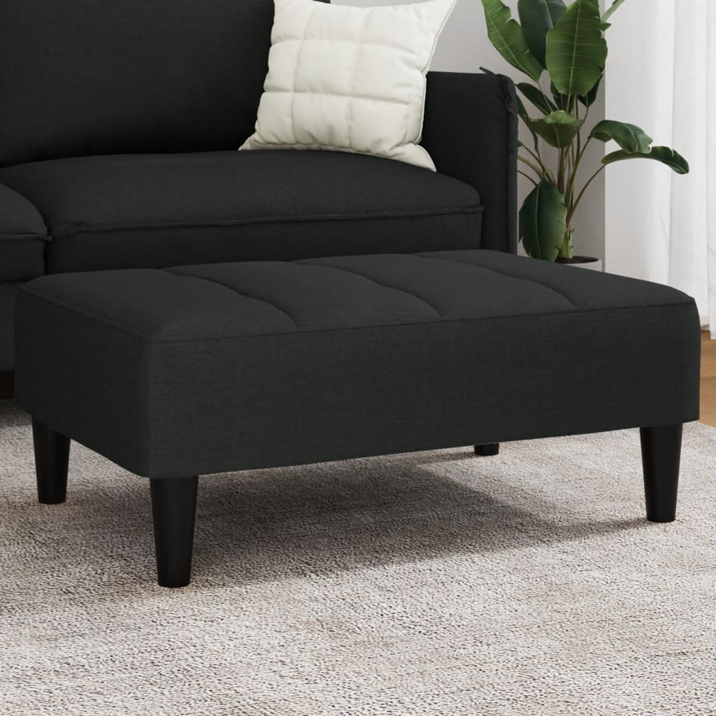 fodskammel 77x55x31 cm velour sort