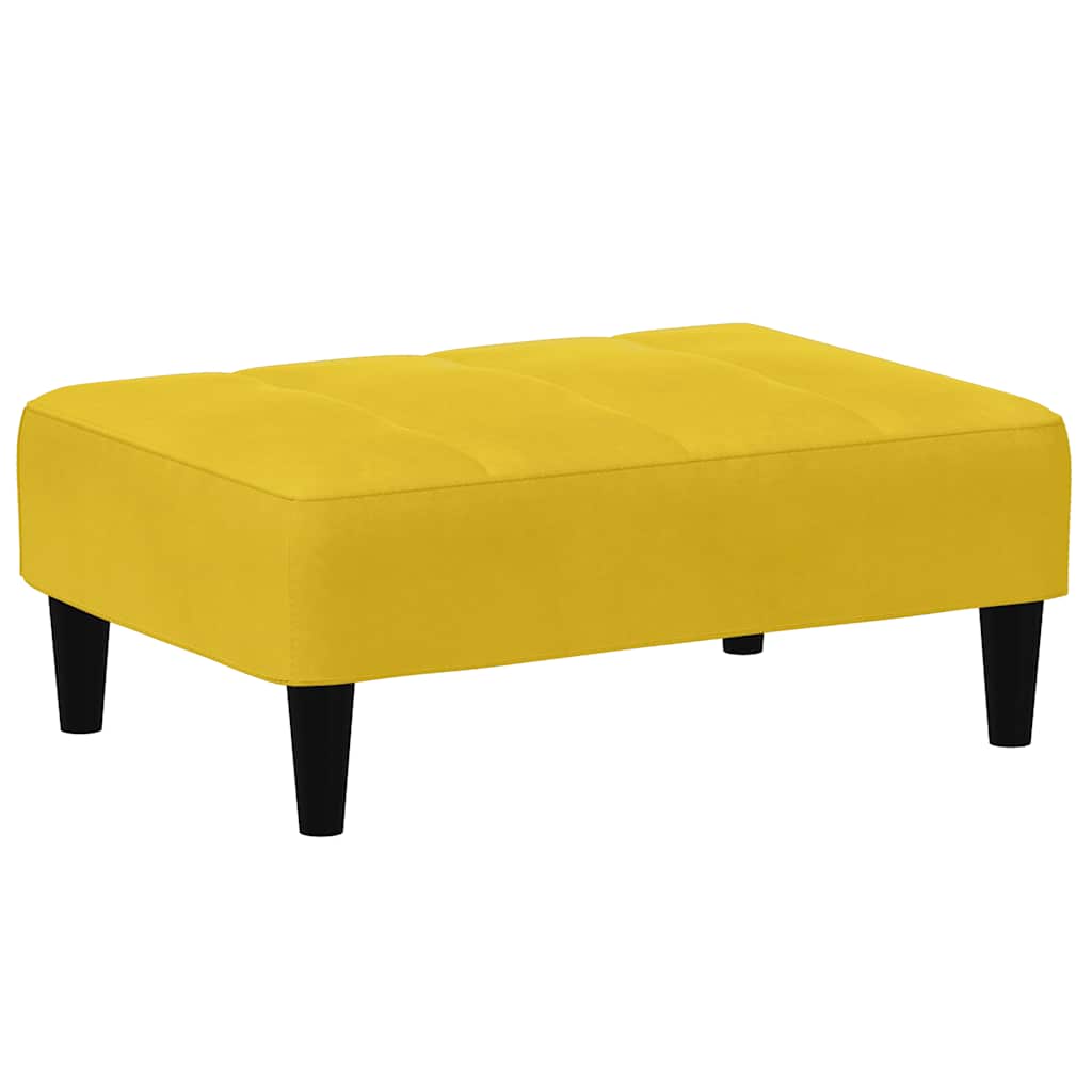 fodskammel 77x55x31 cm velour gul