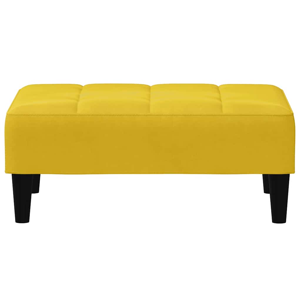 fodskammel 77x55x31 cm velour gul