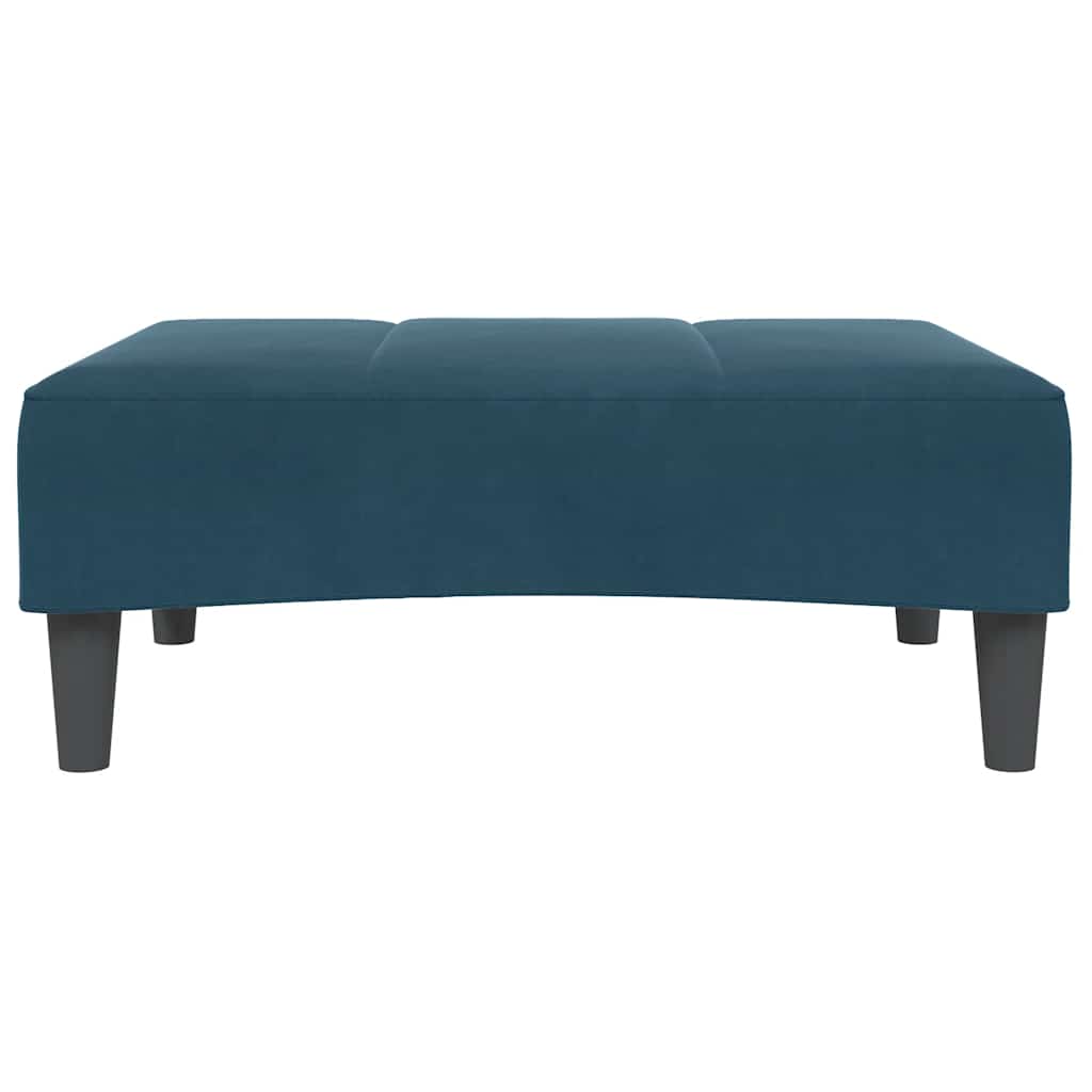 fodskammel 77x55x31 cm velour blå