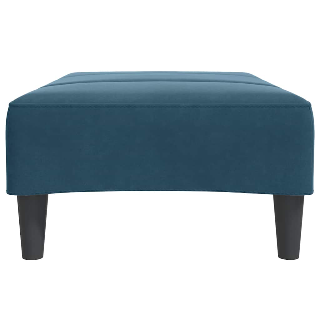 fodskammel 77x55x31 cm velour blå