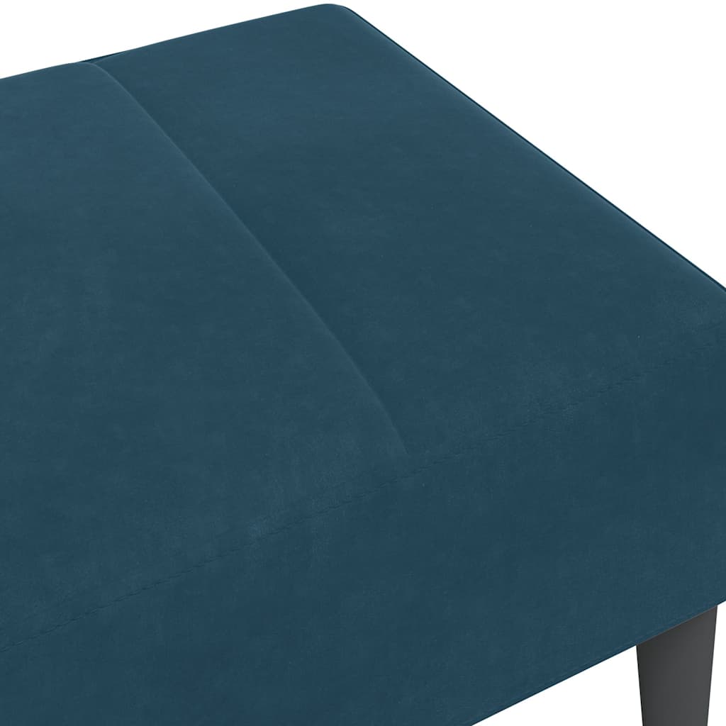fodskammel 77x55x31 cm velour blå