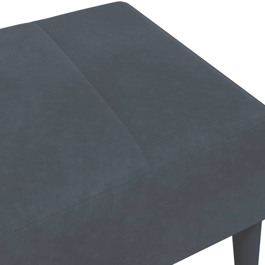fodskammel 77x55x31 cm velour mørkegrå