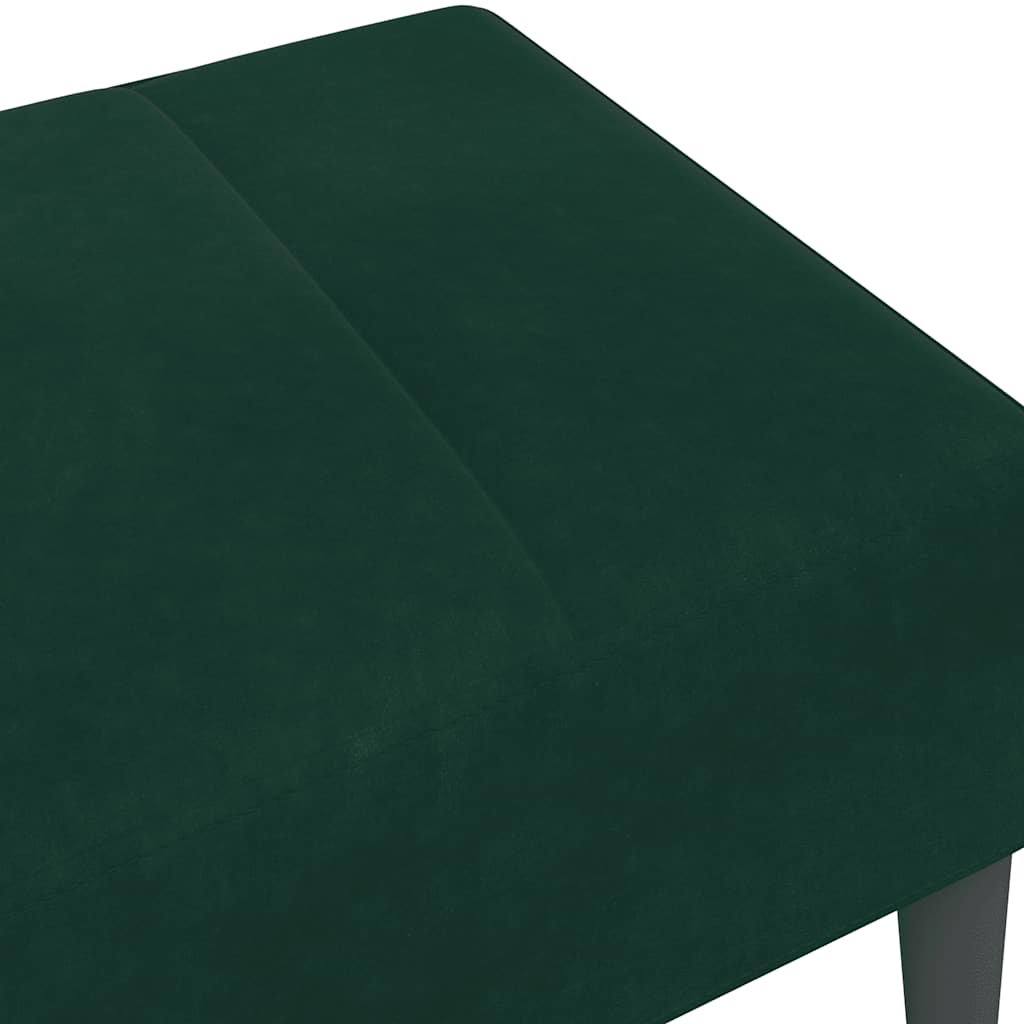 fodskammel 77x55x31 cm velour mørkegrøn