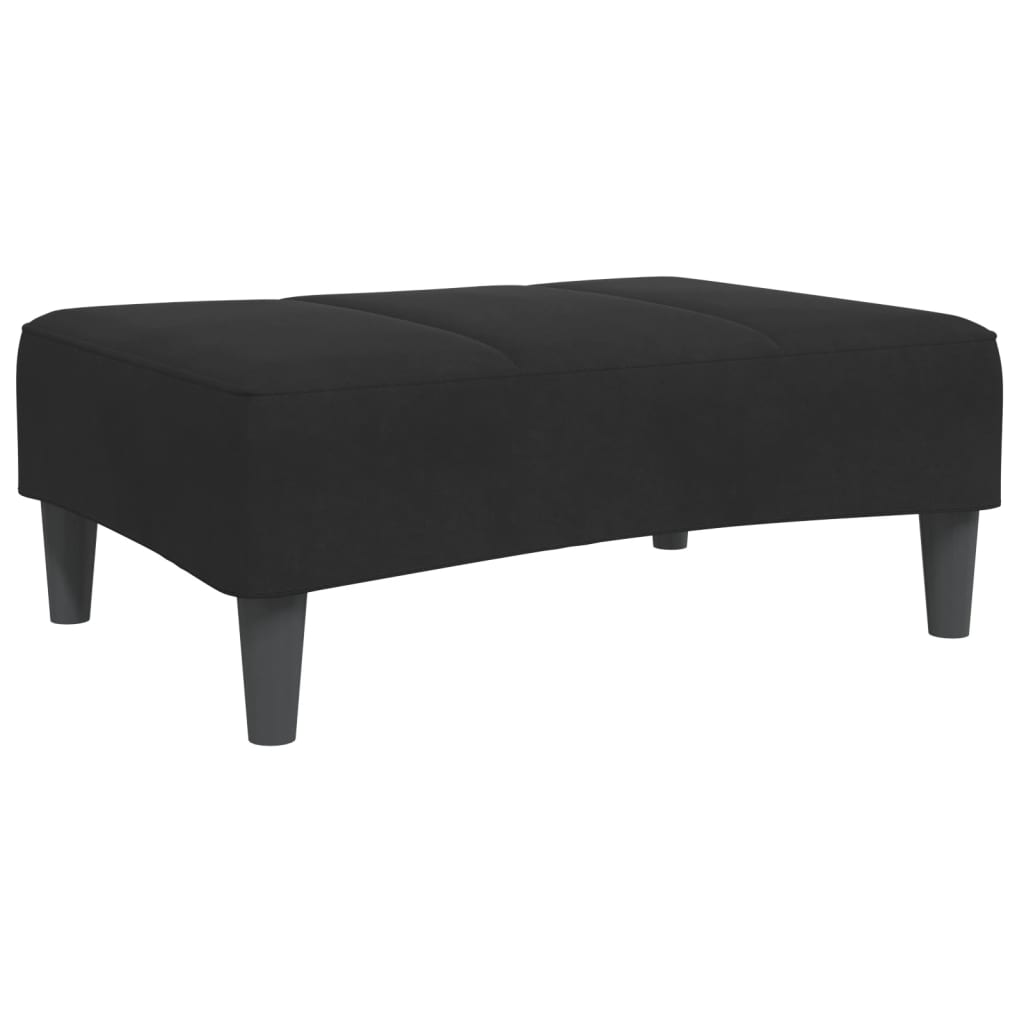 fodskammel 77x55x31 cm velour sort