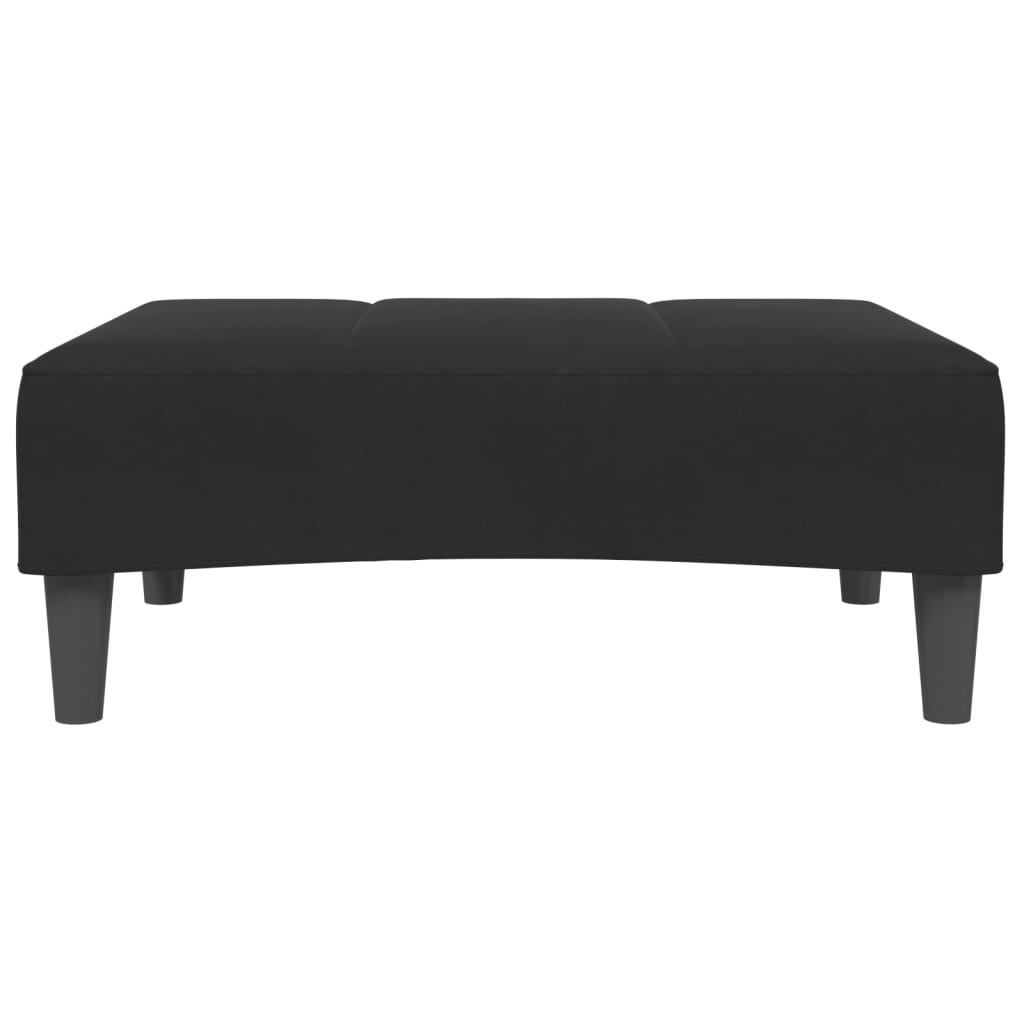 fodskammel 77x55x31 cm velour sort