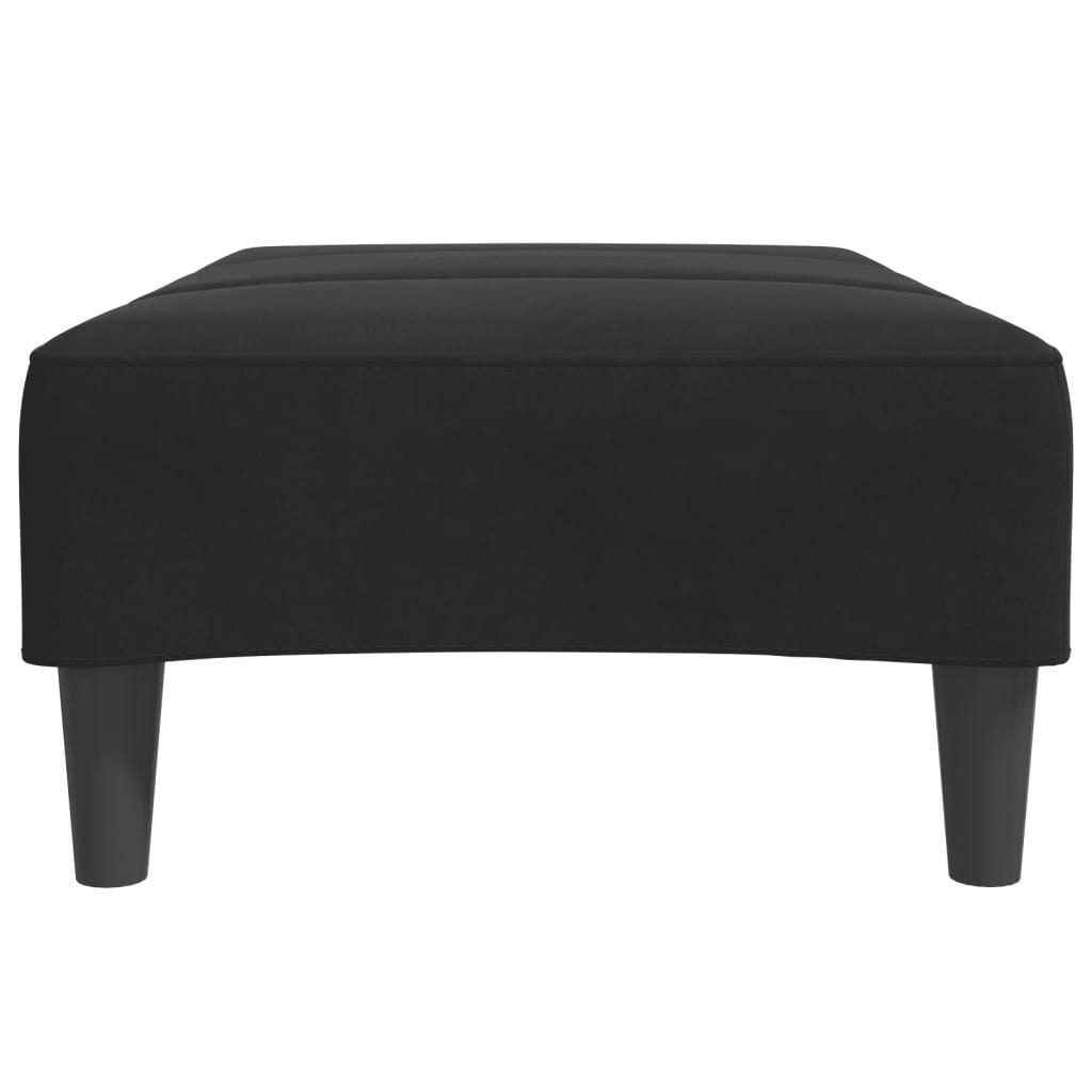 fodskammel 77x55x31 cm velour sort