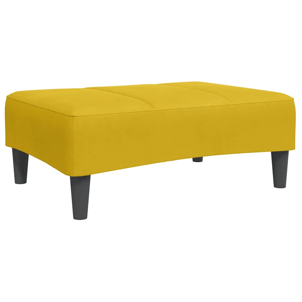 fodskammel 77x55x31 cm velour gul