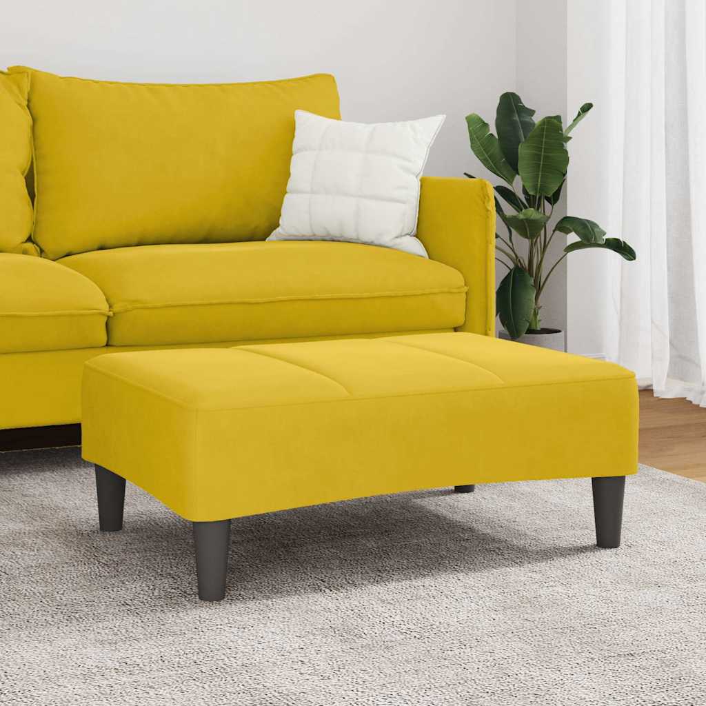 fodskammel 77x55x31 cm velour gul