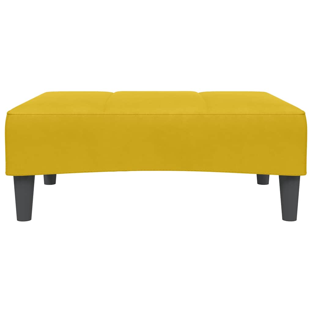 fodskammel 77x55x31 cm velour gul