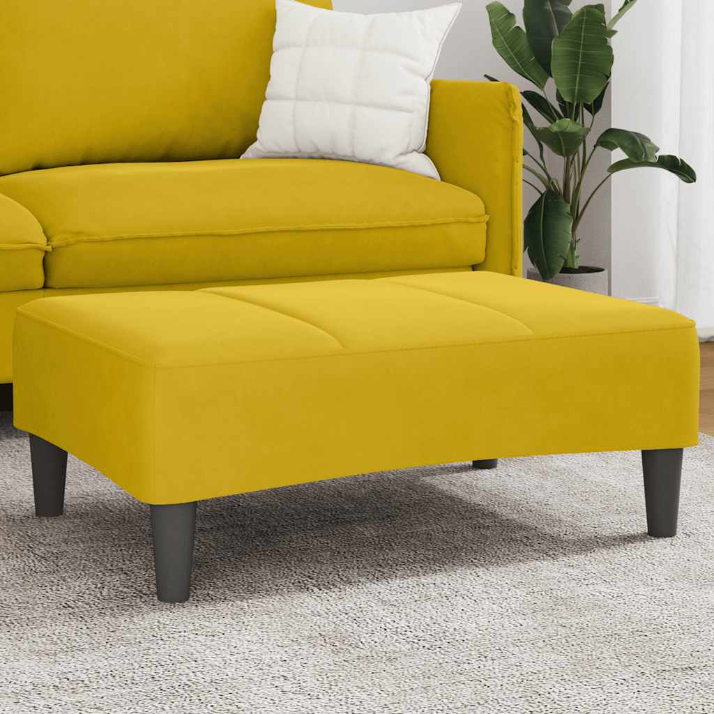 fodskammel 77x55x31 cm velour gul