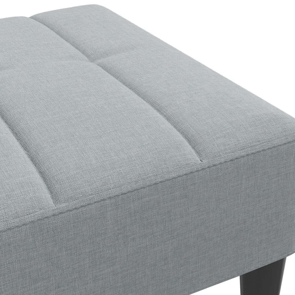 fodskammel 77x55x31 cm stof lysegrå