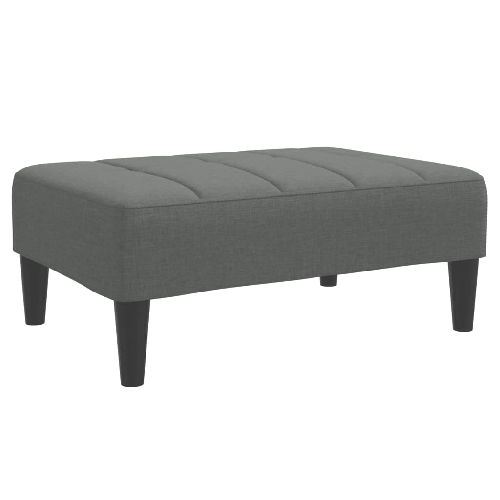 fodskammel 77x55x31 cm stof mørkegrå