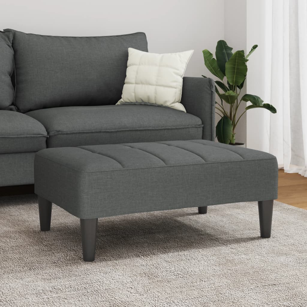 fodskammel 77x55x31 cm stof mørkegrå