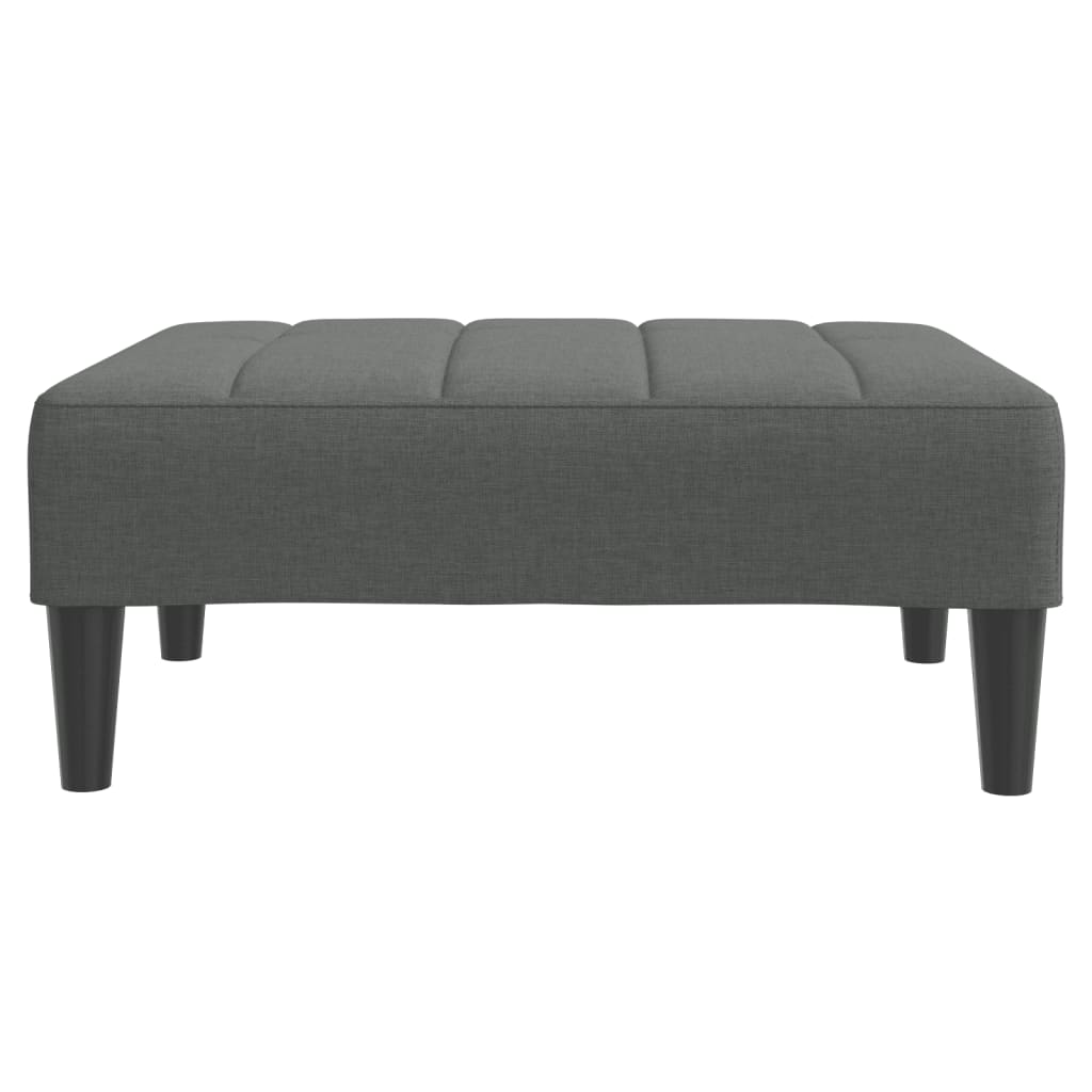 fodskammel 77x55x31 cm stof mørkegrå