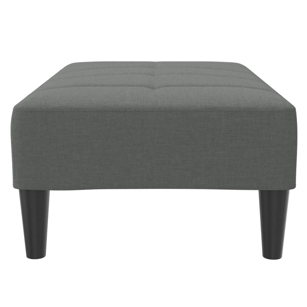 fodskammel 77x55x31 cm stof mørkegrå