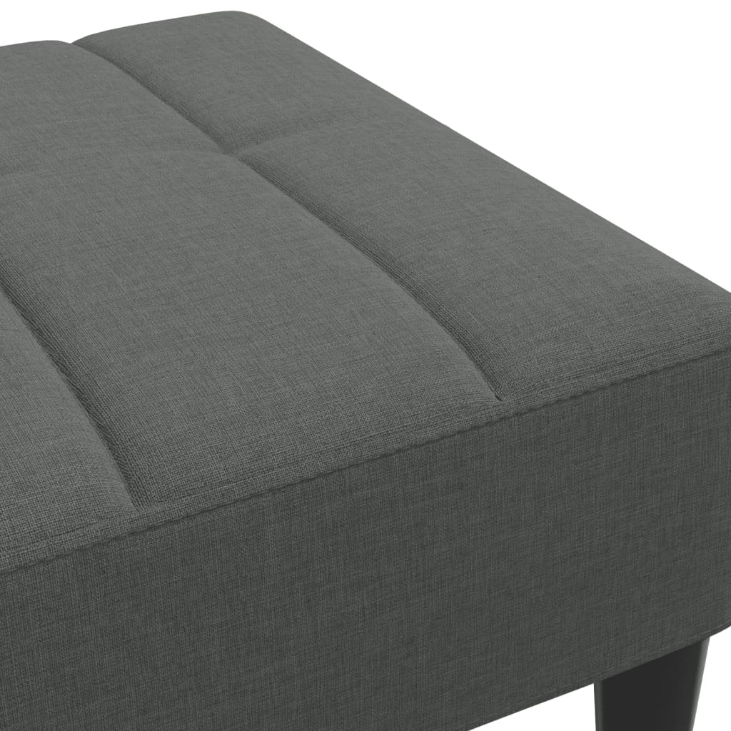 fodskammel 77x55x31 cm stof mørkegrå
