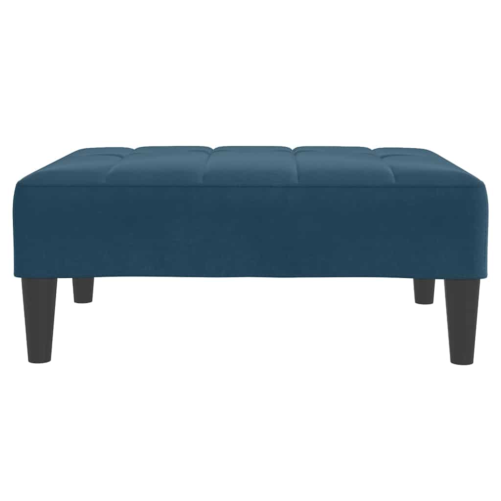 fodskammel 77x55x31 cm velour blå