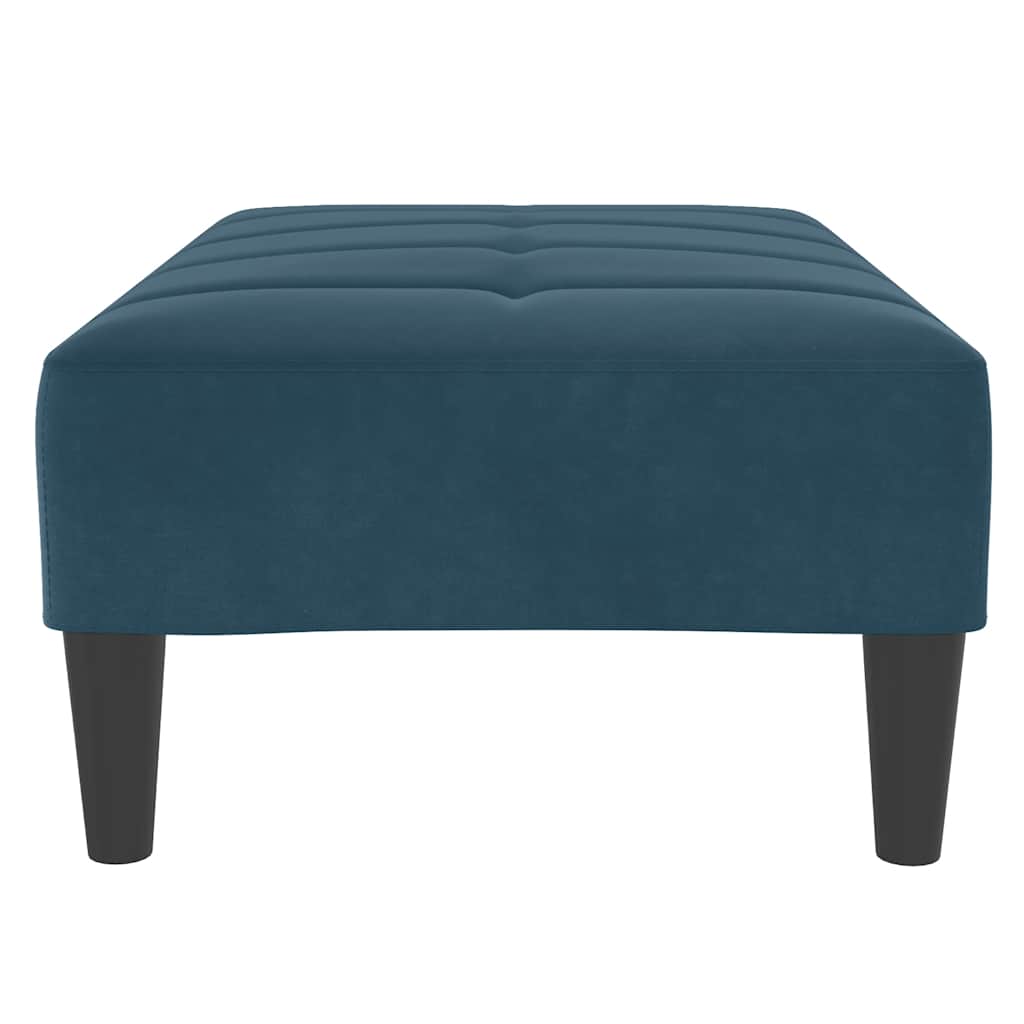 fodskammel 77x55x31 cm velour blå