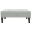 fodskammel 77x55x31 cm velour lysegrå