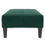 fodskammel 77x55x31 cm velour mørkegrøn