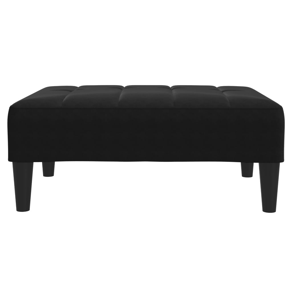 fodskammel 77x55x31 cm velour sort
